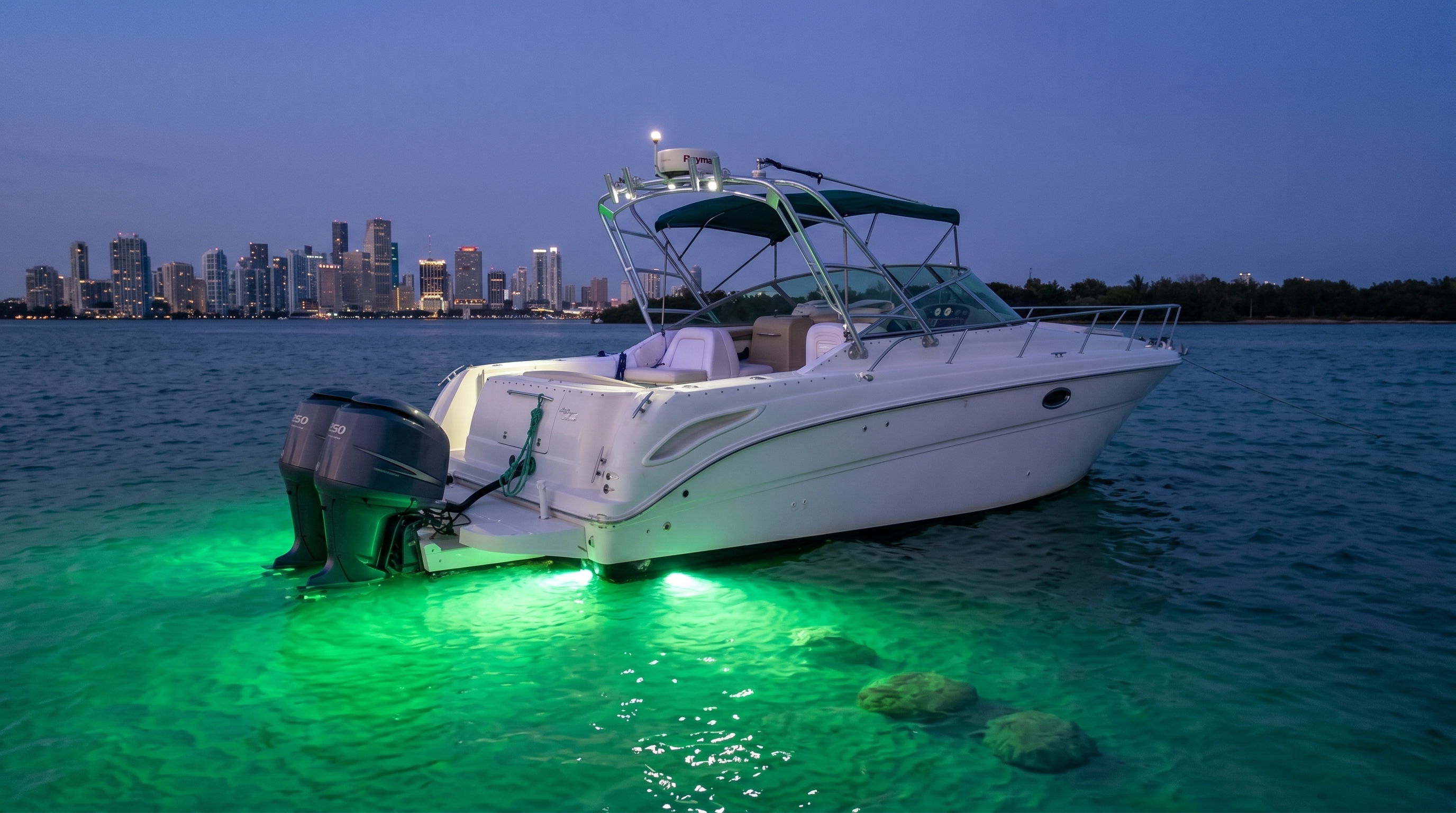 Miami skyline at night